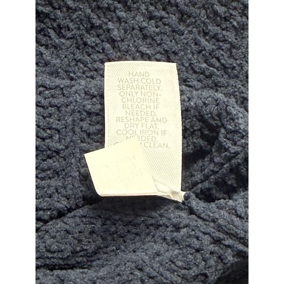 J. Jill Navy Blue Chenille Chunky Knit V-Neck Comfy Sweater Size XS Petite- New - Picture 6 of 6